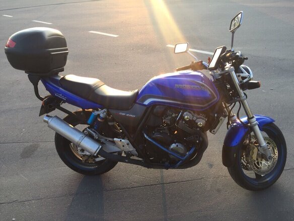 2000 Honda CB 400 Super Four, синий - вид 2