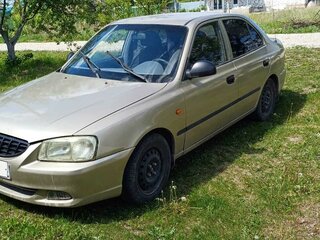 2004 Hyundai Accent ТагАЗ II, бежевый, 355000 рублей, вид 2