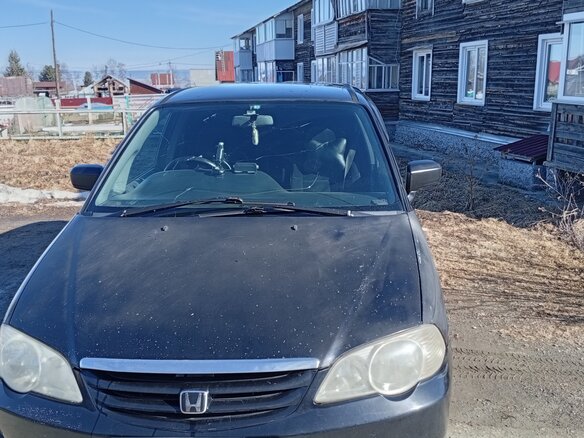 2003 Honda Odyssey II Рестайлинг, чёрный, 350000 рублей - вид 1
