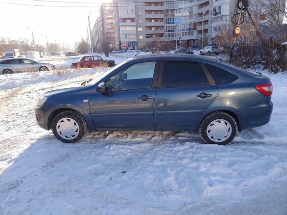 2014 Lada (ВАЗ) Granta I, синий, 499000 рублей - вид 4