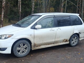 2004 Mazda MPV II (LW) Рестайлинг, белый, 410000 рублей, вид 4