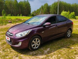 2011 Hyundai Solaris I, фиолетовый, 600000 рублей, вид 2