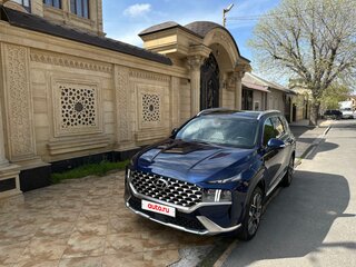 2022 Hyundai Santa Fe IV Рестайлинг, синий, 2450000 рублей, вид 4