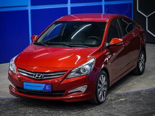 2014 Hyundai Solaris I Рестайлинг, красный, 970000 рублей, вид 2