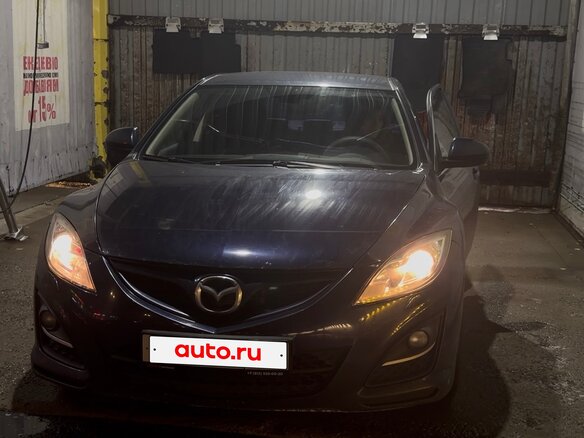 2010 Mazda 6 II (GH) Рестайлинг, синий, 1250000 рублей - вид 2