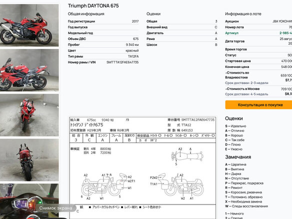 2014 Triumph Daytona 675, красный, 899000 рублей - вид 39