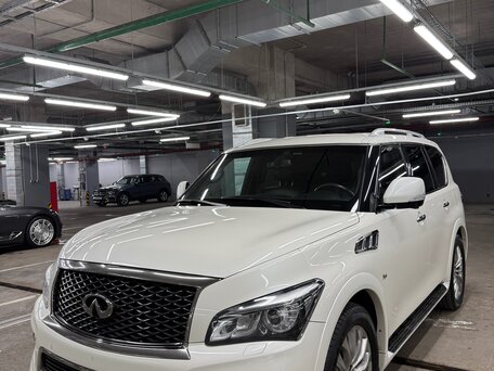 2015 Infiniti QX80 I Рестайлинг, белый, 3100000 рублей, вид 2