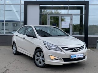 2015 Hyundai Solaris I Рестайлинг, бежевый, 939000 рублей, вид 3