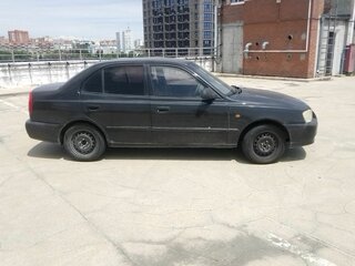 2006 Hyundai Accent ТагАЗ II, чёрный, 365000 рублей, вид 2