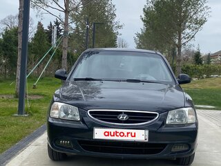 2006 Hyundai Accent ТагАЗ II, чёрный, 350000 рублей, вид 2