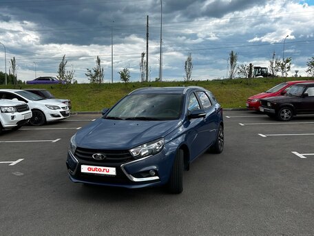 2018 Lada (ВАЗ) Vesta SW I, синий, 1100000 рублей, вид 2