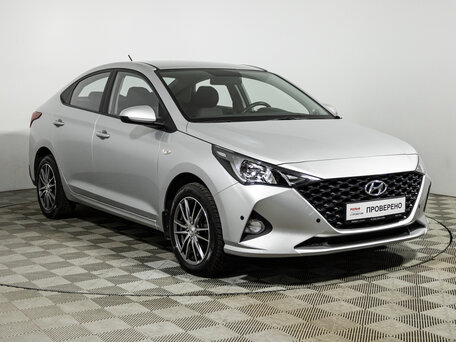 2021 Hyundai Solaris II Рестайлинг, серый, 1569700 рублей, вид 3