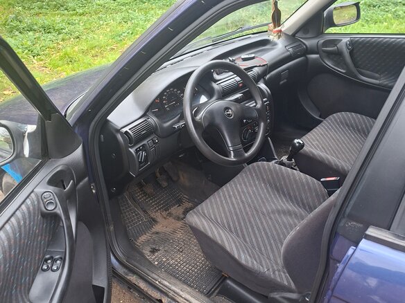 1997 Opel Astra F, синий, 100000 рублей - вид 5