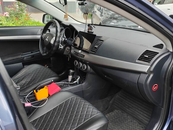 2008 Mitsubishi Lancer X, синий - вид 3