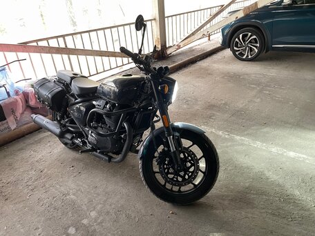 2026 Royal Enfield Shotgun, синий, 680000 рублей, вид 4