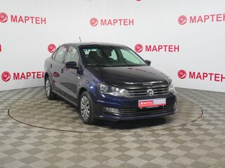 2017 Volkswagen Polo V Рестайлинг, синий, 925000 рублей, вид 3