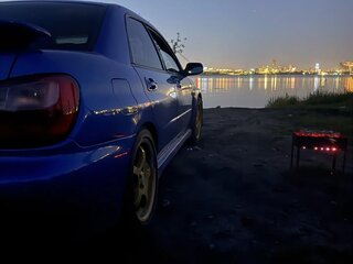 2002 Subaru Impreza WRX STi II, синий, 1100000 рублей, вид 2
