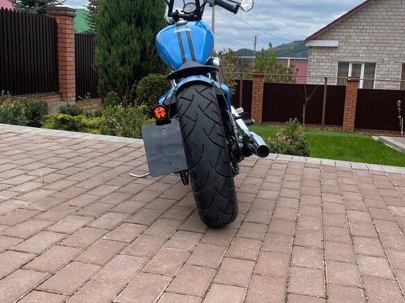 1999 Honda Steed 400, голубой, 400000 рублей - вид 3