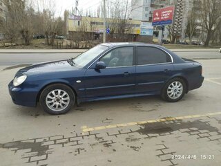 2006 Hyundai Sonata ТагАЗ IV (EF) Рестайлинг, синий, 250000 рублей, вид 3
