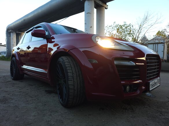 2008 Porsche Cayenne S I Рестайлинг (957), пурпурный, 1460000 рублей - вид 2