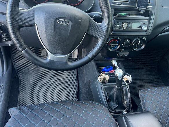 2015 Lada (ВАЗ) Kalina II, синий, 375000 рублей - вид 7