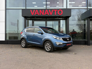 2014 Kia Sportage III Рестайлинг, синий, 1320000 рублей, вид 2