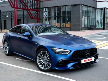 2020 Mercedes-Benz AMG GT 4-Door Coupe 43 I, синий, 7700000 рублей, вид 4