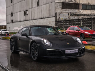 2016 Porsche 911 Carrera 4 VII (991) Рестайлинг, чёрный, 6920100 рублей, вид 5