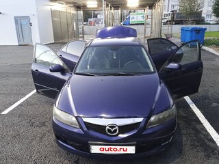 2006 Mazda 6 I (GG) Рестайлинг, синий, 240000 рублей, вид 1
