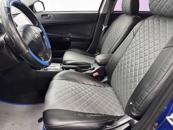 2012 Mitsubishi Lancer X Рестайлинг, синий, 700000 рублей - вид 7
