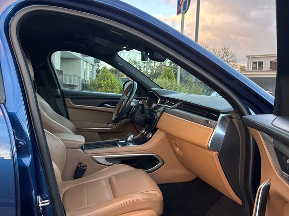 2021 Jaguar F-Pace I Рестайлинг, синий, 4300000 рублей - вид 9