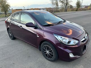 2011 Hyundai Solaris I, фиолетовый, 890000 рублей, вид 3