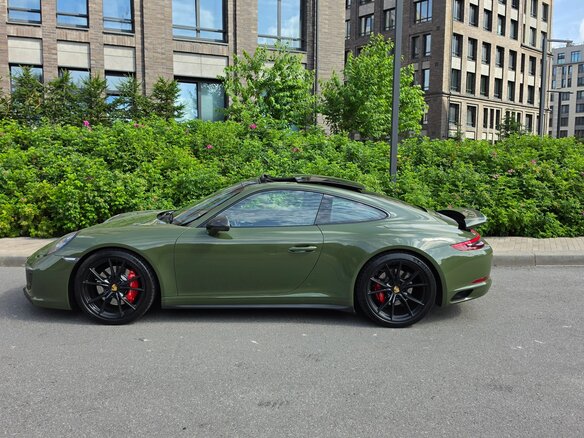 2017 Porsche 911 Carrera 4 GTS VII (991) Рестайлинг, зелёный - вид 8