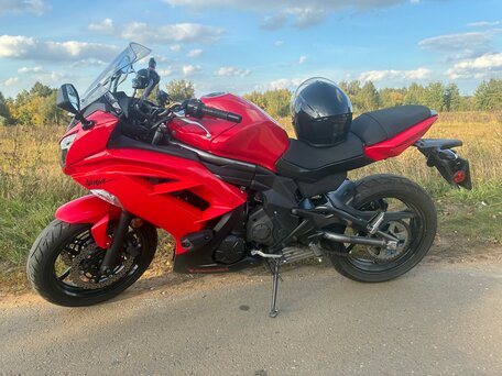2013 Kawasaki ER-6F (Ninja 650R), красный, 460000 рублей, вид 2