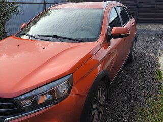 2017 Lada (ВАЗ) Vesta SW Cross I, оранжевый, 900000 рублей, вид 3