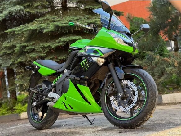 2012 Kawasaki ER-4F (Ninja 400R), зелёный, 400000 рублей - вид 3