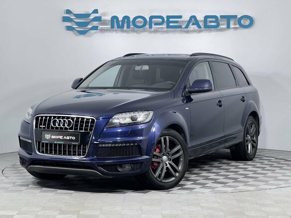 2012 Audi Q7 I (4L) Рестайлинг, синий, 1750000 рублей