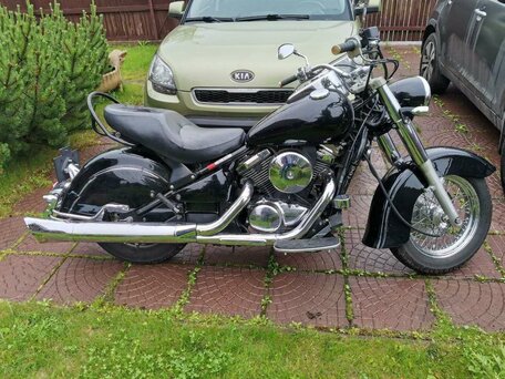 2005 Kawasaki VN400 Vulcan, чёрный, 339500 рублей, вид 2
