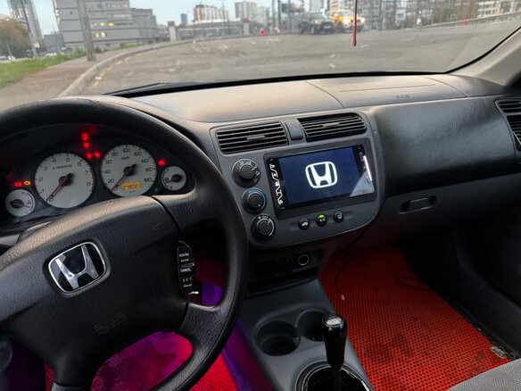 2001 Honda Civic VII, чёрный, 260000 рублей - вид 6