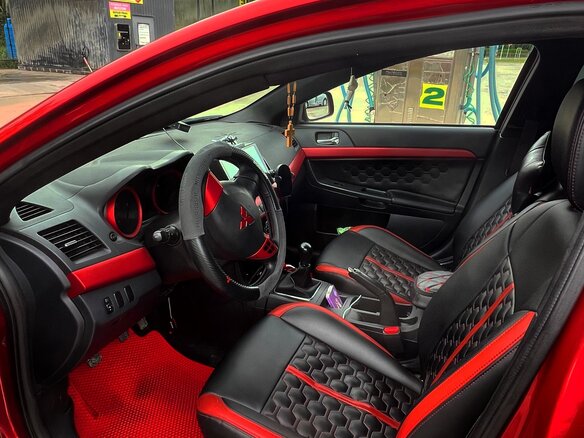 2012 Mitsubishi Lancer X Рестайлинг, красный, 1050000 рублей - вид 8