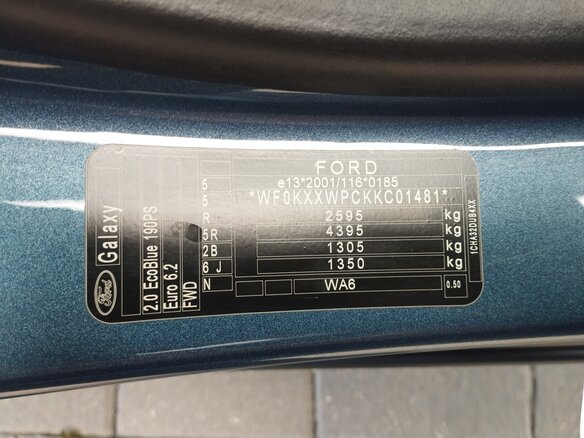 2019 Ford Galaxy III, голубой, 1776876 рублей - вид 20