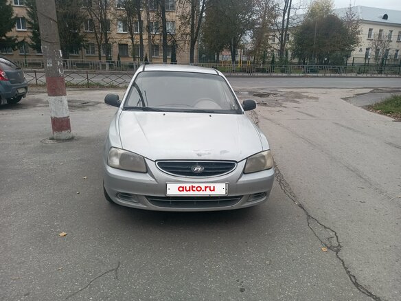 2007 Hyundai Accent ТагАЗ II, серебристый