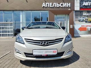 2014 Hyundai Solaris I Рестайлинг, бежевый, 541050 рублей, вид 2