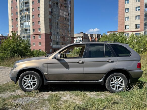 2005 BMW X5 3.0i I (E53) Рестайлинг, серый - вид 3