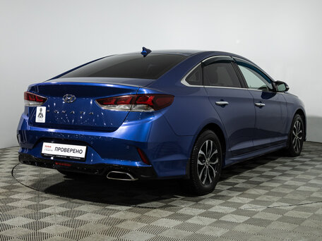 2017 Hyundai Sonata VII (LF) Рестайлинг, голубой, 1850000 рублей, вид 5