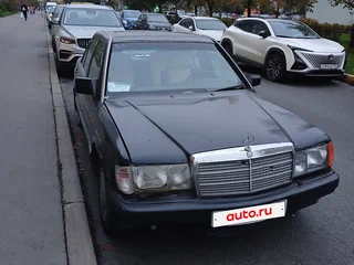 1992 Mercedes-Benz 190 (W201), чёрный, 130000 рублей, вид 1