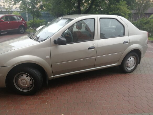 2014 Renault Logan I Рестайлинг, бежевый - вид 3