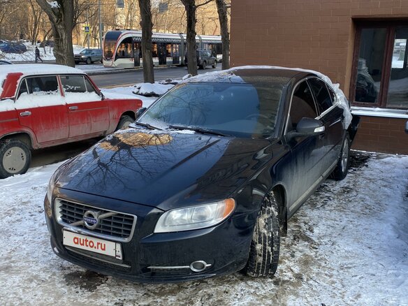 2010 Volvo S80 II Рестайлинг, чёрный - вид 1
