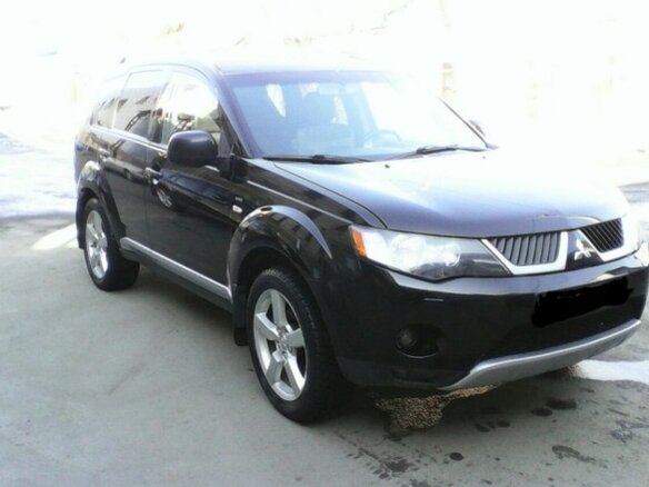 2008 Mitsubishi Outlander II, чёрный - вид 1