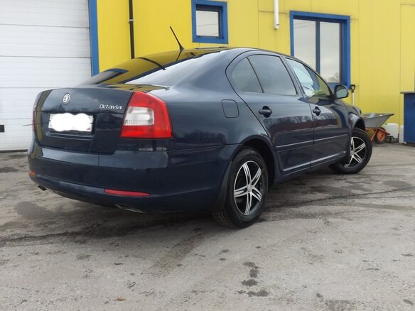 2012 Skoda Octavia II (A5) Рестайлинг, синий - вид 3